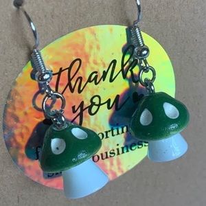 mushroom earrings